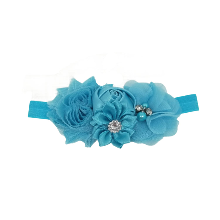 Flower Headband- Turquoise