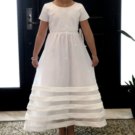 LIL MISS -  Riley - White - Girls Dress