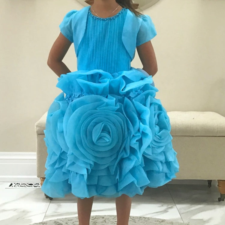 LIL MISS -  Rosalie - Turquoise - Girls Dress
