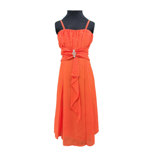 Julianna - Orange - Girls Dress