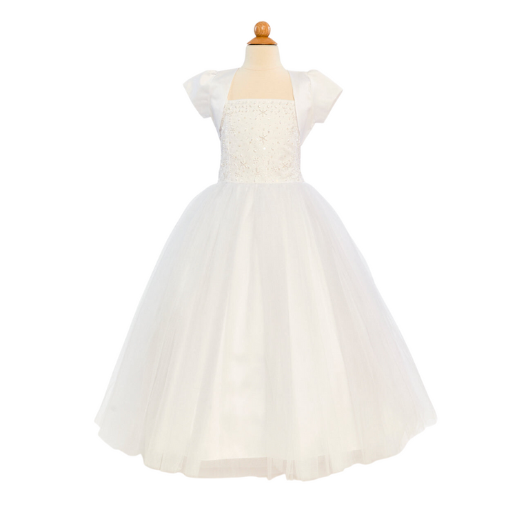 LIL MISS -  Charlotte - White - Girls Dress