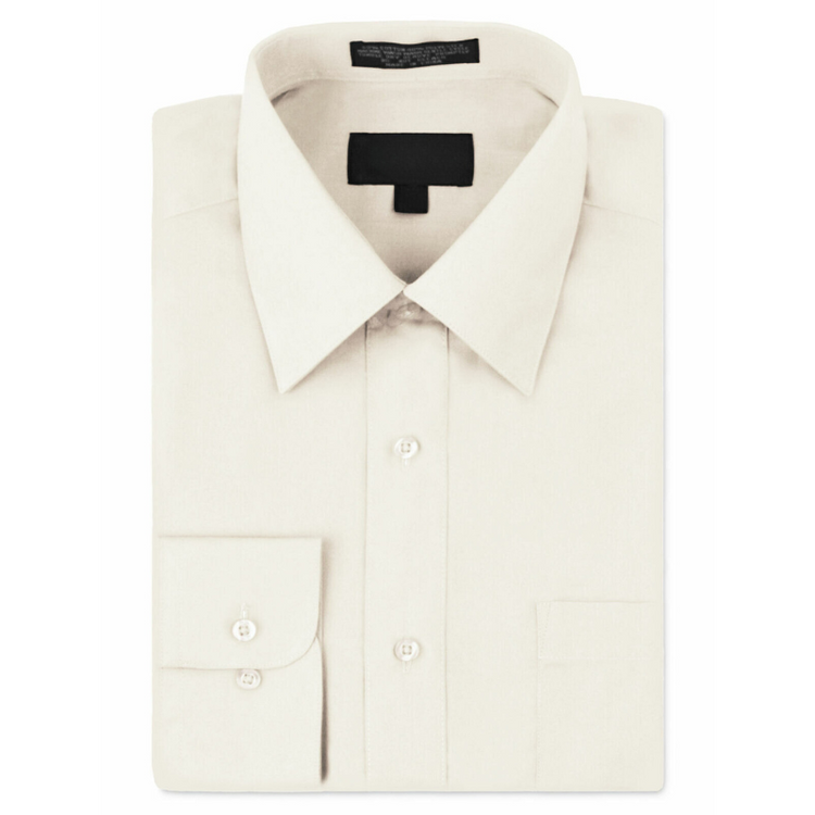 BOYS BUTTON DOWN DRESS SHIRT - IVORY