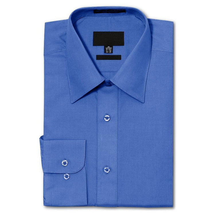 BOYS BUTTON DOWN DRESS SHIRT - PERIWINKLE