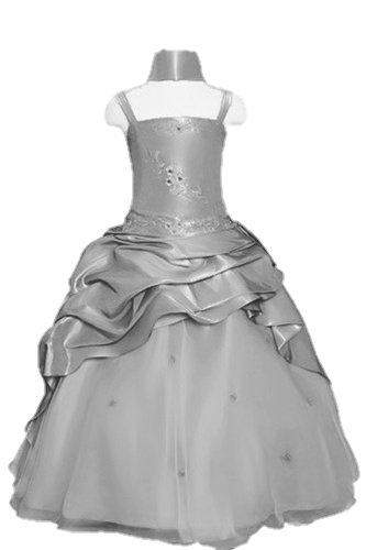 LIL MISS -  Jade - Silver - Girls Dress