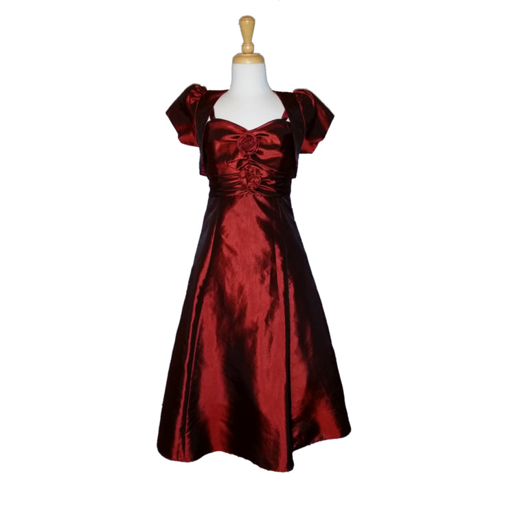 LIL MISS -  Lana - Burgundy - Girls Dress