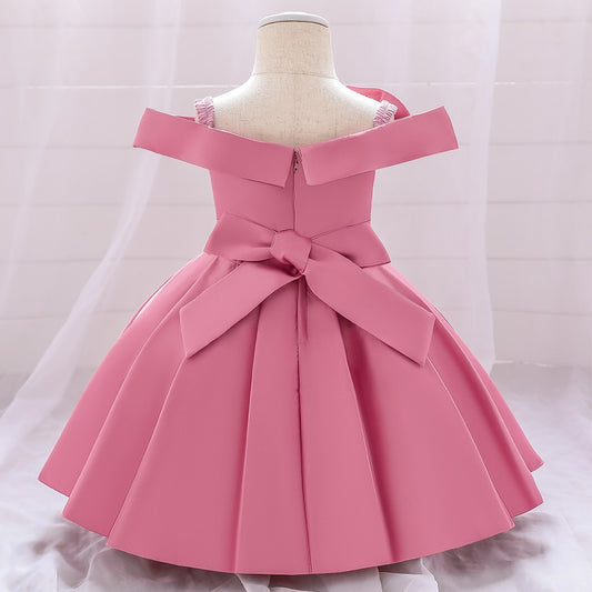 1st Birthday Signature Dress  - PINK