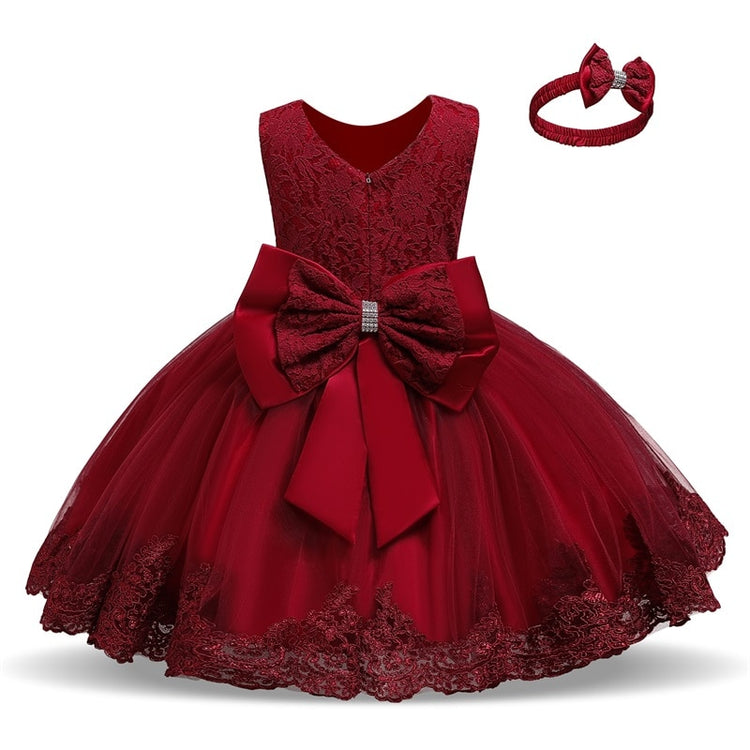 1st Birthday Signature Dress - RED