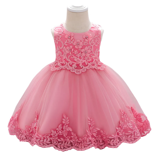 1st Birthday Signature Dress  - PINK