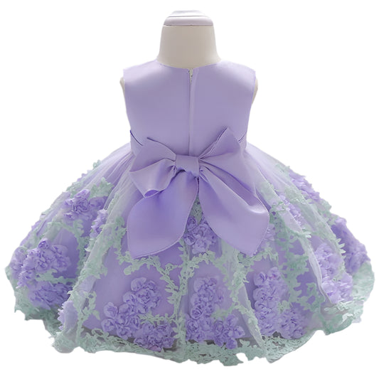 1st Birthday Signature Dress - PURPLE