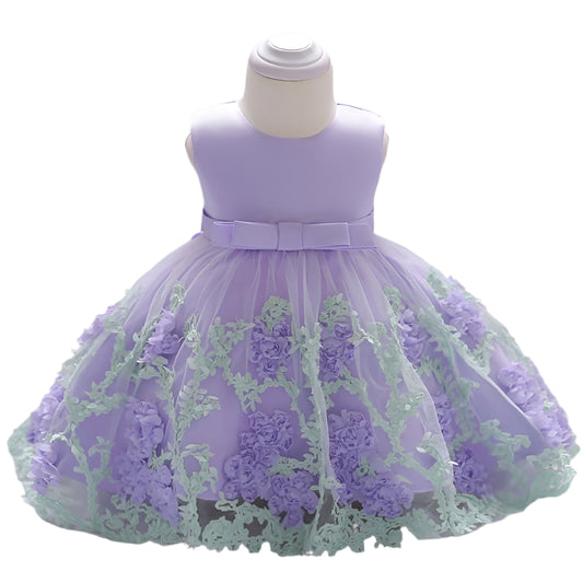 1st Birthday Signature Dress - PURPLE