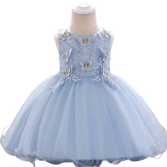 1st Birthday Signature Dress - BLUE