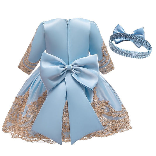 1st Birthday Signature Dress - BLUE