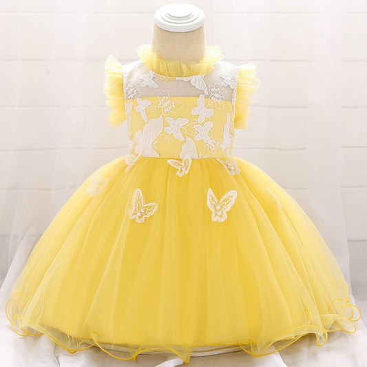 1st Birthday Signature Dress - YELLOW