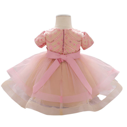 1st Birthday Signature Dress  - PINK