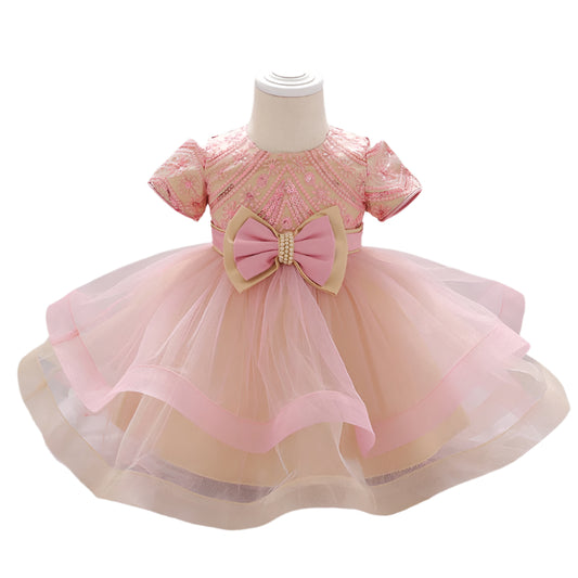 1st Birthday Signature Dress  - PINK