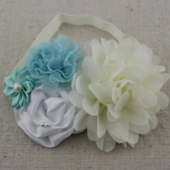 LIL MISS -  Floral Headband - Ivory