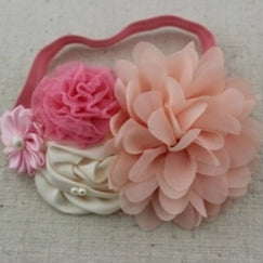 LIL MISS -  Floral Headband - Peach