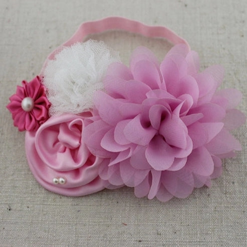 LIL MISS -  Floral Headband - Pink