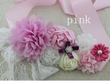 LIL MISS -  Dress Floral Belt - Pink