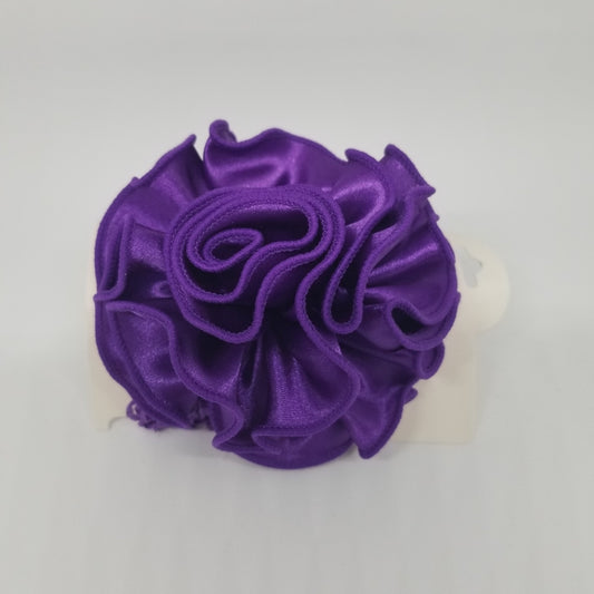 LIL MISS -  Single Bloom Satin Headband- Purple