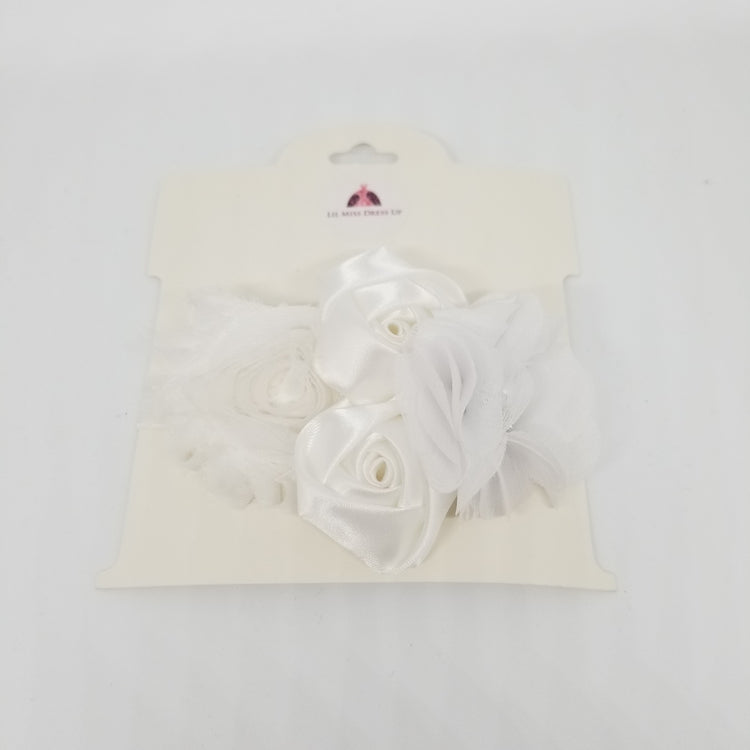 LIL MISS -  Flower Headband- White