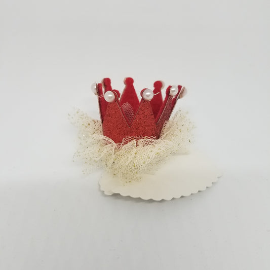 LIL MISS -  Baby Soft Crown Clip In- Red
