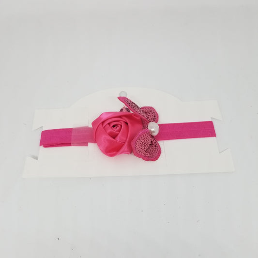 LIL MISS -  Butterfly Flower Headband - Hot Pink
