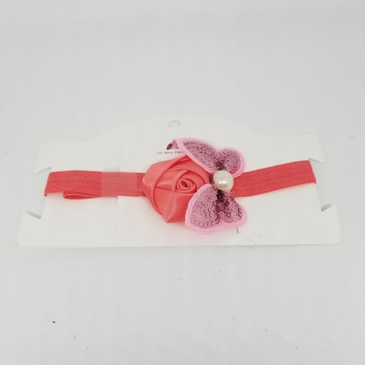 LIL MISS -  Butterfly Flower Headband - Coral