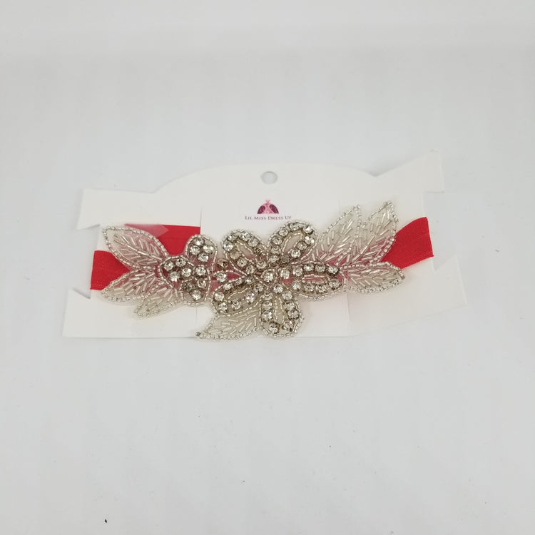 LIL MISS -  Jeweled Headband- Red