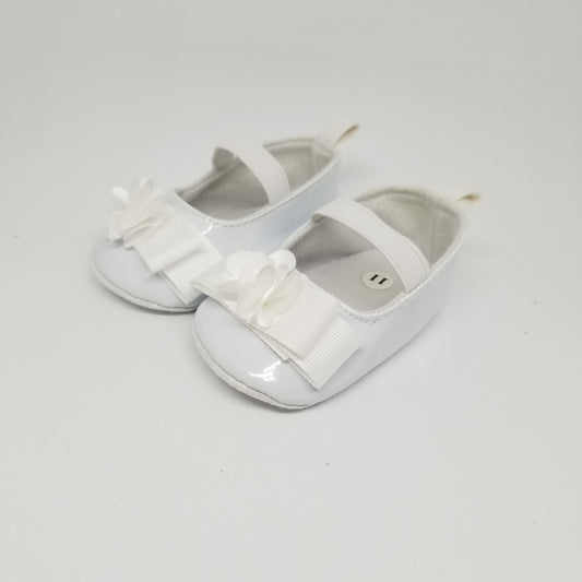 LIL MISS -  White Patent Baby Shoe