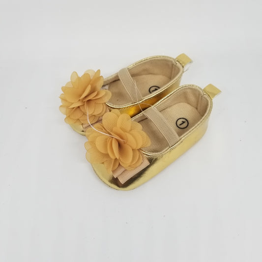 LIL MISS -  Gold Patent Baby Shoe