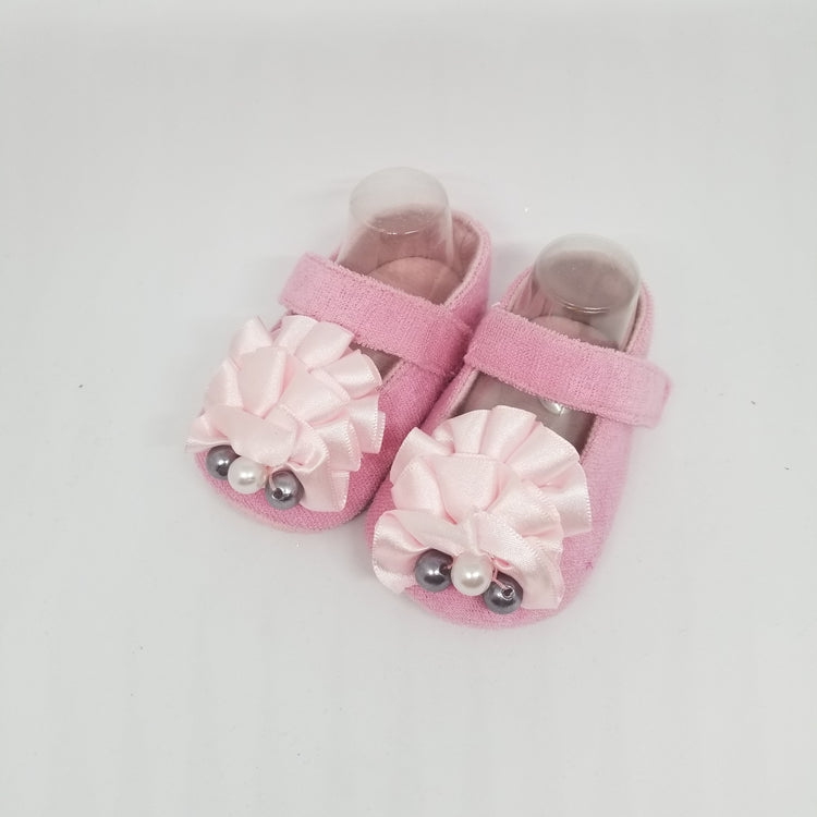 LIL MISS -  Satin Ruffle Baby Shoe
