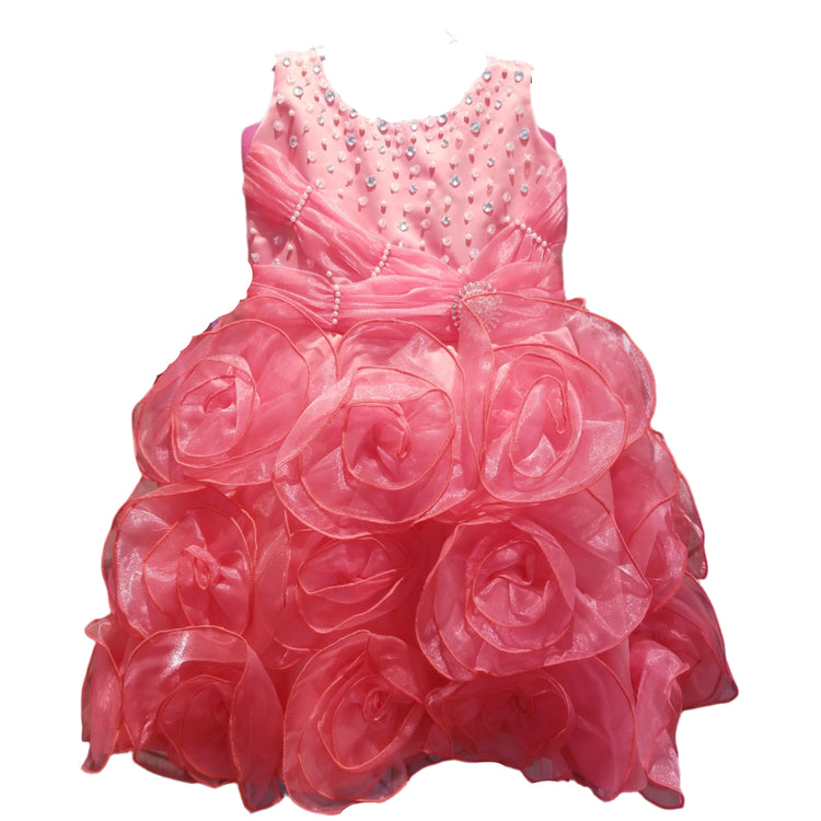 LIL MISS -  Carrie - Coral - Girls Dress