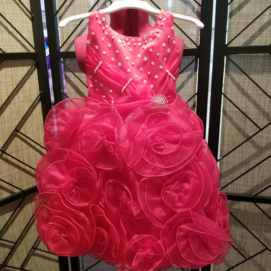 LIL MISS -  Carrie - Hot Pink - Girls Dress