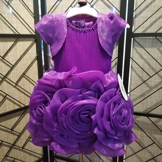 LIL MISS -  Rosalie- Purple - Girls Dress