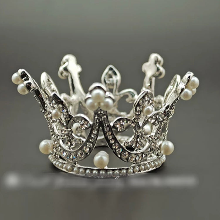 LIL MISS -  Crystal Crown Pearls 3"