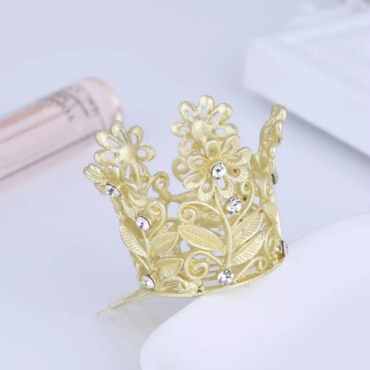 LIL MISS -  Crystal Crown Gold 2"