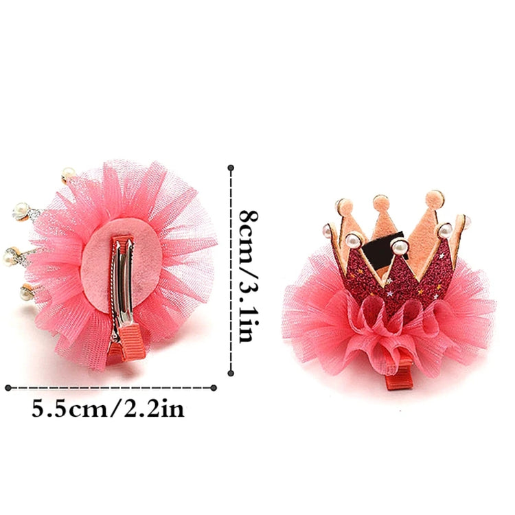LIL MISS -  Pink Soft Crown Clip