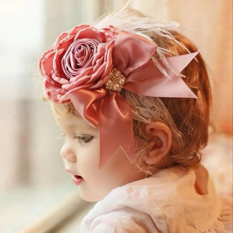 LIL MISS -  Vintage Flower Headband - Beige