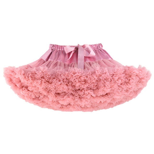 LIL MISS -  Premium Fluffy Pettiskirt - Dusty Pink - Girls Dress