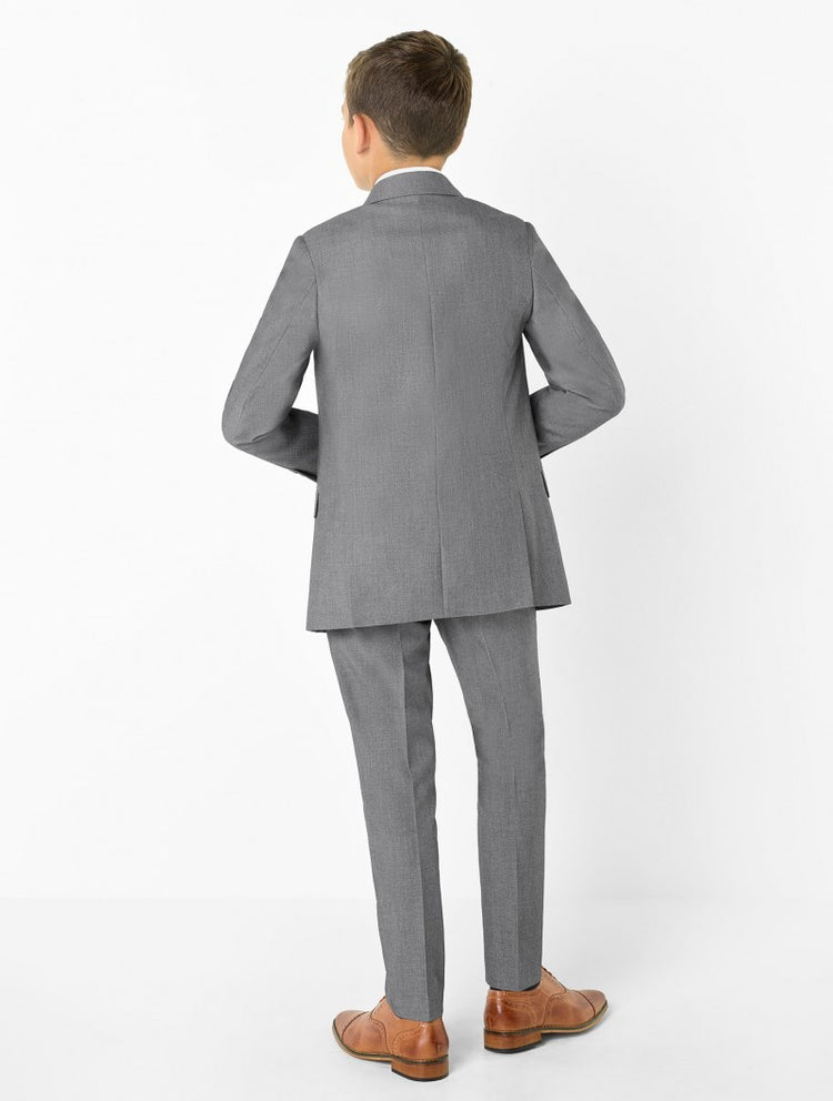 LIL MR -  Boys 5 Piece Formal Suit - Light Grey