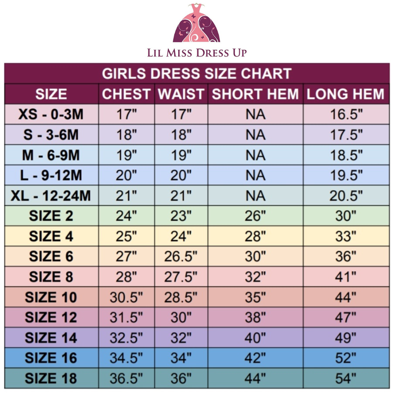 Girls Clothing Size Chart By Age - Hood MWR