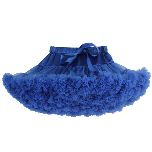 LIL MISS -  Premium Fluffy Pettiskirt - Royal Blue - Girls Dress
