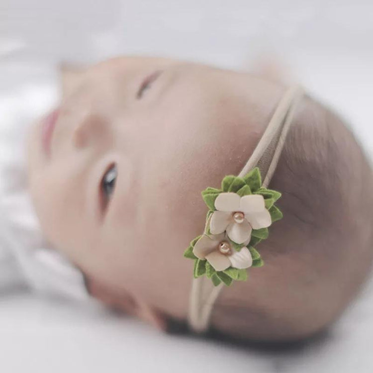LIL MISS -  Flower Baby Headband- Brown