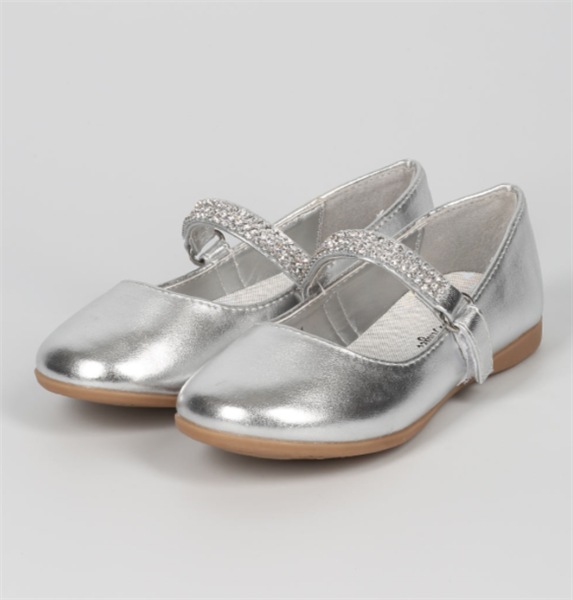 LIL MISS -  Silver Flat Shoe