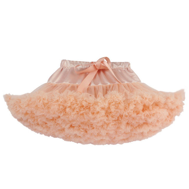 LIL MISS -  Premium Fluffy Pettiskirt - Apricot - Girls Dress
