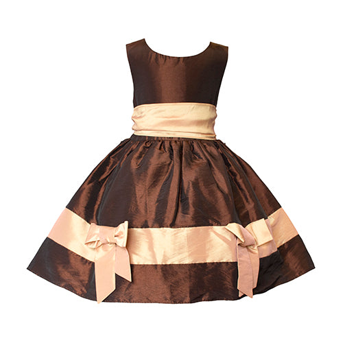 LIL MISS -  Emilia - Brown - Girls Dress