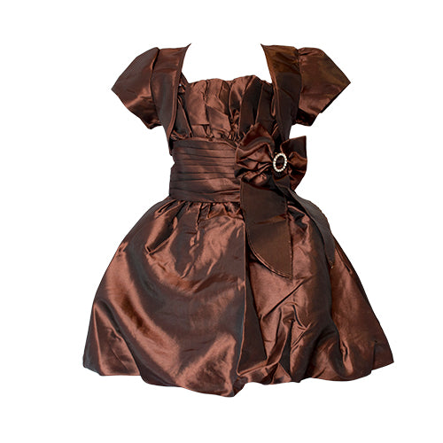 LIL MISS -  Flora - Brown - Girls Dress