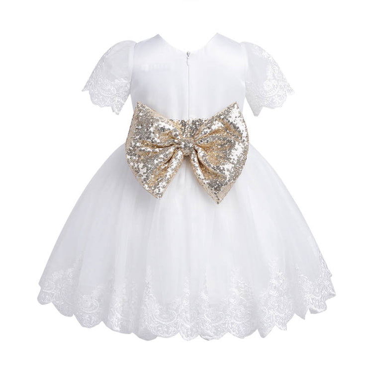 LIL MISS -  Kimberly - White - Girls Dress