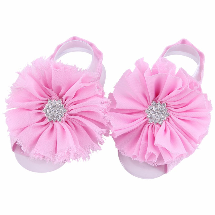 Starburst Barefoot Baby Sandals with Matching Headband